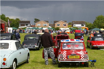 rows of cars