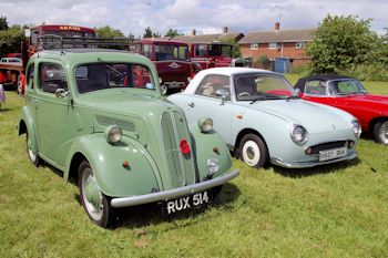 Ford Popular and a Nissan Figaro
