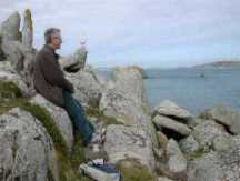John waiting for boat