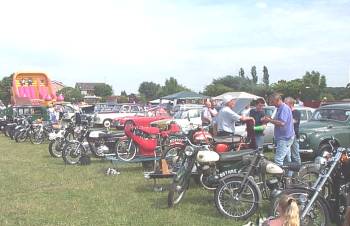 whole row of assorted bikes