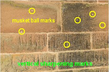 marks on tower